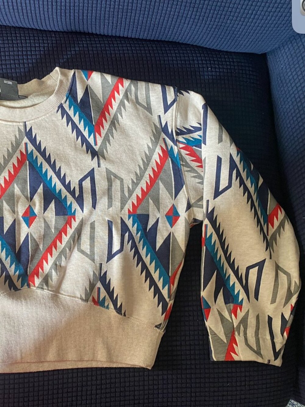 Ariat Women's Cropped Chimayo Sweatshirt Size small - Picture 2 of 7